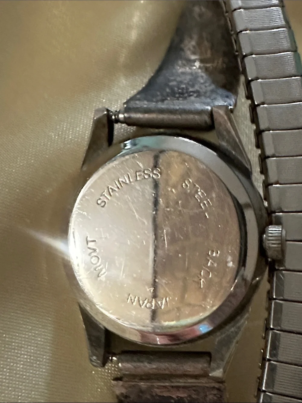 Women's Silver Quartz Watch with Iridescent Opal Accent